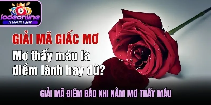 Giải mã điềm báo khi nằm mơ thấy máu